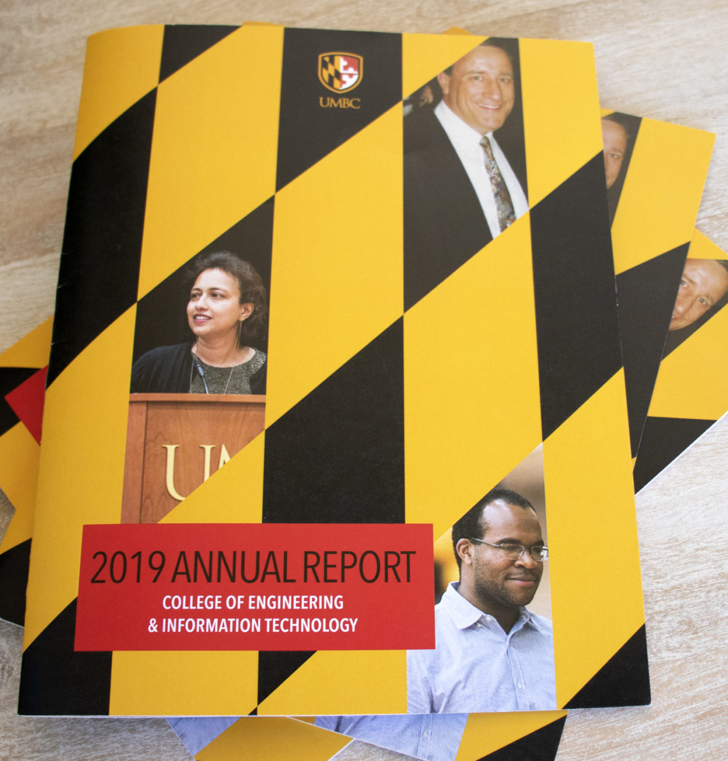 Three copies of UMBC College of Engineering and Information Technology Annual Report 2019