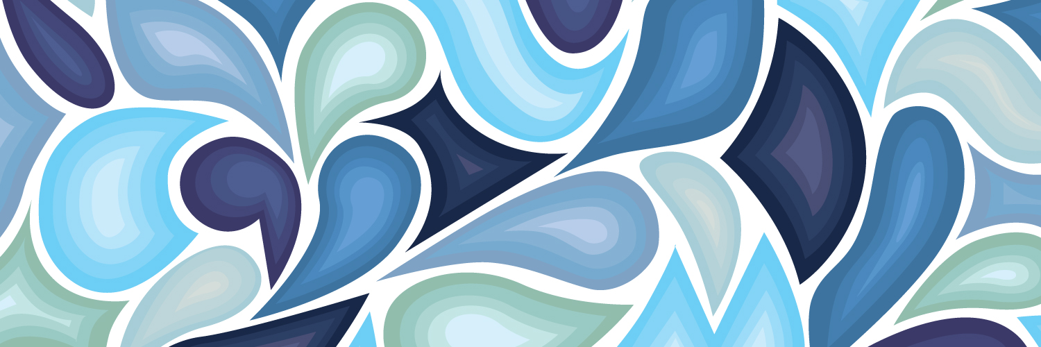 Swirl shapes in blue tones